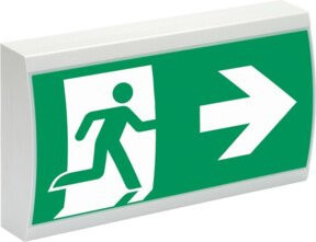 Ceag LED-Rettungszeichenleuchte Notlichtsystem mit Batterie, Farbe RAL7035 Weiß, IP41, SV EURO 1-1/D - Bild 1