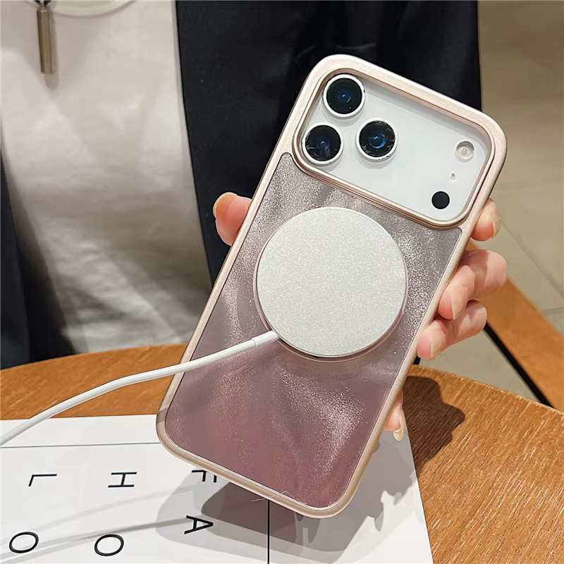 Glitzernde magnetische Handyhülle mit drehbarer Halterung für Samsung Galaxy S25 Ultra, S24 Ultra und S23 Ultra in Gelb mit MagSafe Kompatibilität - Bild 2