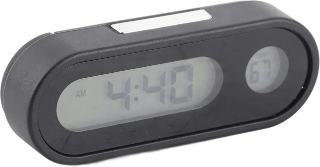 CosyHome 2 in 1 Auto Uhr und Thermometer mit LED Hintergrundbeleuchtung für das Armaturenbrett in Schwarz und Blau - Bild 1