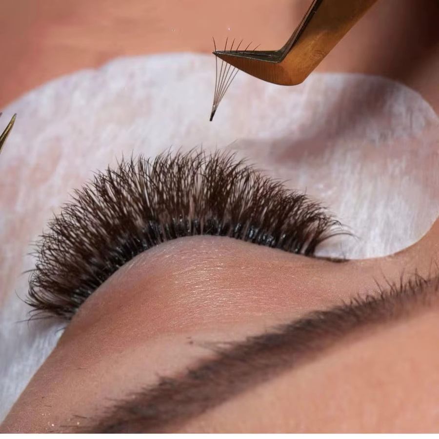 DSYZ Wimpernverlängerungen, braun, 400 Fächer, C D Curl, Unisex - Bild 2