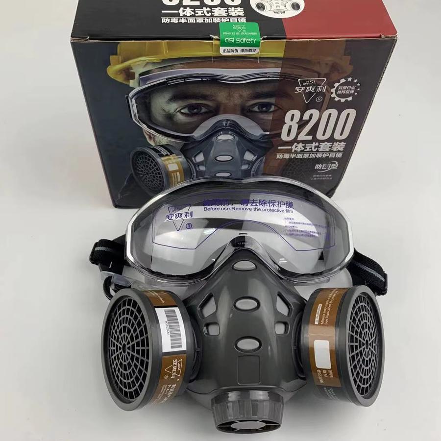 Vollgesichts-Atemschutzmaske mit Sicherheitsglas und Filter zum Schutz vor Sprühfarbe, Pestiziden und Formaldehyd - Bild 4