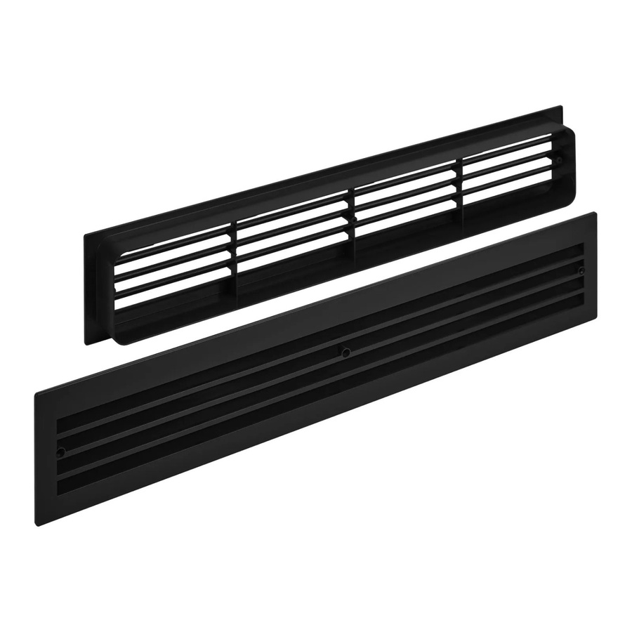 SO-TECH Lüftungsgitter BRISE für Türen mit Schlitzlochung in Schwarz Matt, 1 Paar - Bild 2