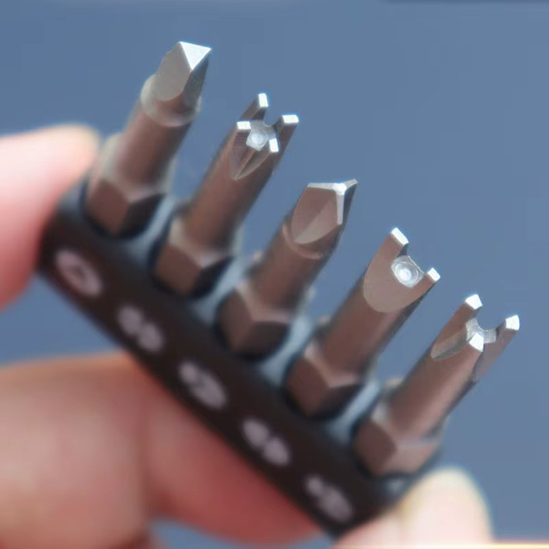 LouCnloin Metall Schraubendreher-Bit Set aus Sechskant-Metall in Silber mit L-förmigem Steckschlüssel für Reparaturen - Bild 3