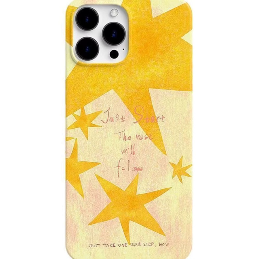TROPLET Handyhülle mit gelbem Aquarell-Stern-Design für iPhone 11 bis iPhone 17 Pro Max Air Plus - Bild 2
