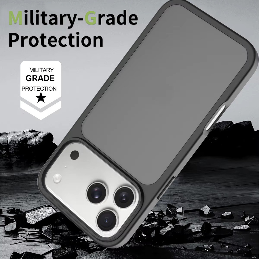 Stoßfeste matte Schutzhülle von NYFundas für iPhone 17 Pro Max, 16, 15, 14, 13, 12 – Schlanke Handyhülle mit harter Rückseite in Schwarz oder Orange - Bild 4