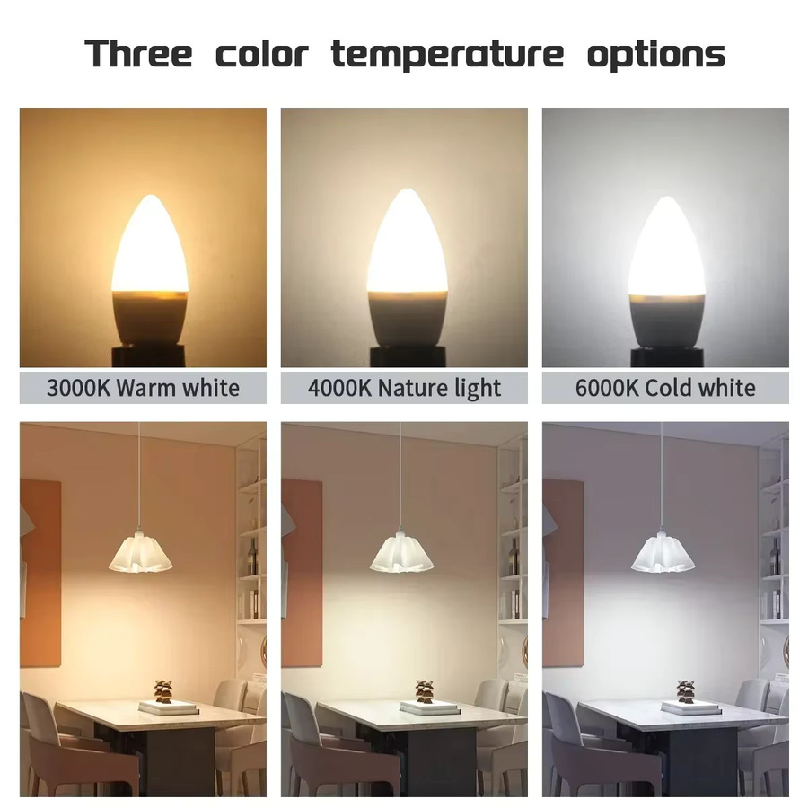 5er-Pack E14 LED-Glühbirnen G45 C37 7W Mini-Lampen mit CCT Farbtemperaturwahl in Weiß - Bild 2