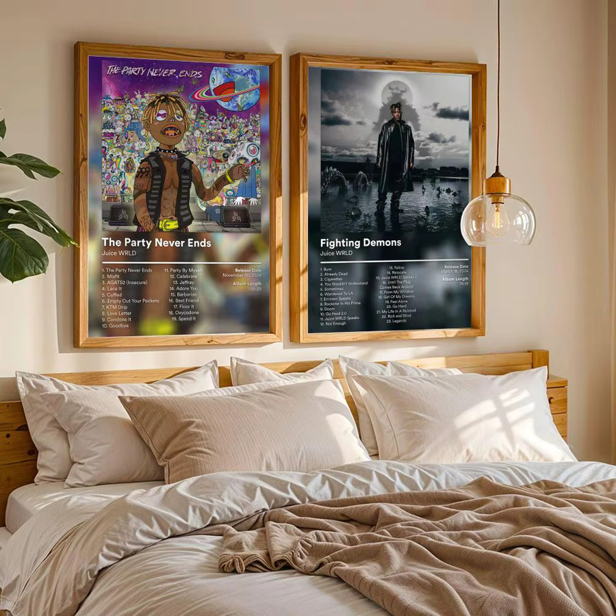 J-Juice W-WRLD Poster Wandkunst-Aufkleber in Black2, wasserfeste und selbstklebende Wanddekoration für Wohnzimmer und Schlafzimmer, B/H: 20 x 15 cm - Bild 4