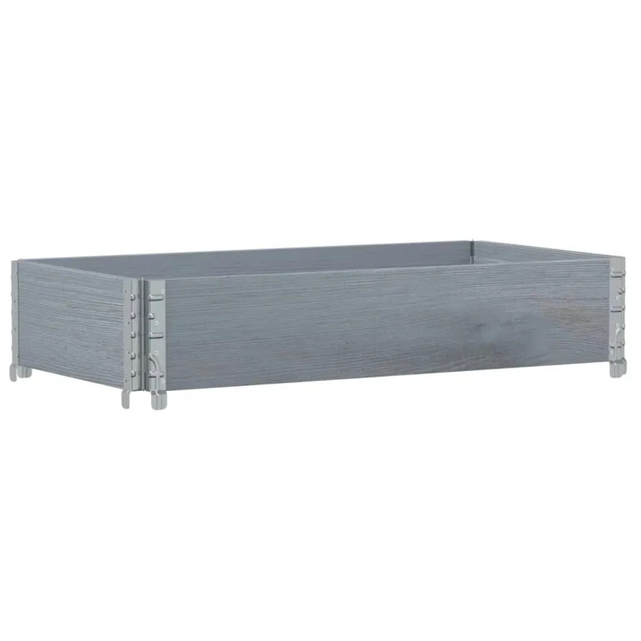 vidaXL Pflanzkiste aus Massivholz Kiefer in Grau, B: 100 cm, T: 50 cm, H: 21,5 cm - Bild 2