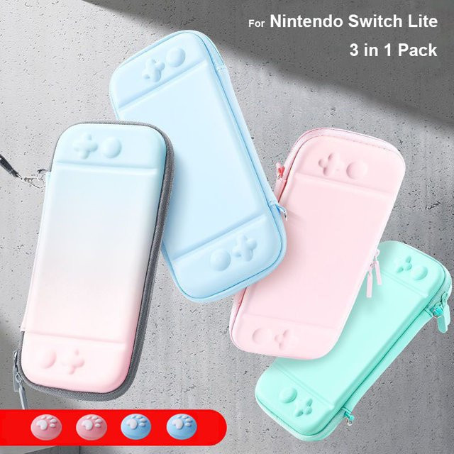 GMAXFUN 3-in-1 Hartschalen-Tragetasche für Nintendo Switch Lite mit Daumengriffabdeckung und Aufbewahrung für Spielzubehör - Bild 1