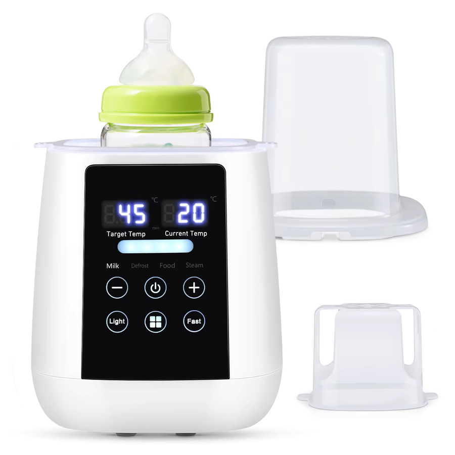6-in-1 Elektrischer Babyflaschenwärmer und Sterilisator mit digitaler Zeitschaltuhr und Temperaturregelung, Weiß - Bild 4
