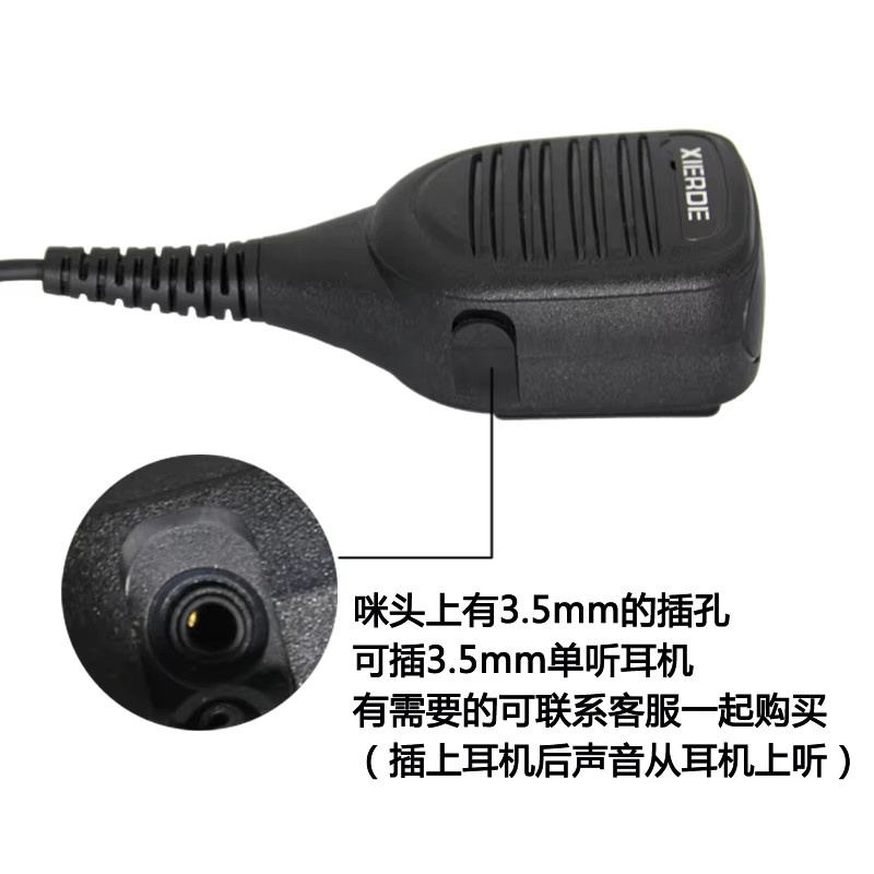 Kenwood Handmikrofon mit Lautsprecher in Schwarz für Walkie-Talkies NX200 NX300 NX410 TK2180 TK3180 TK2140 TK3140 TK380 TKD3188 - Bild 2