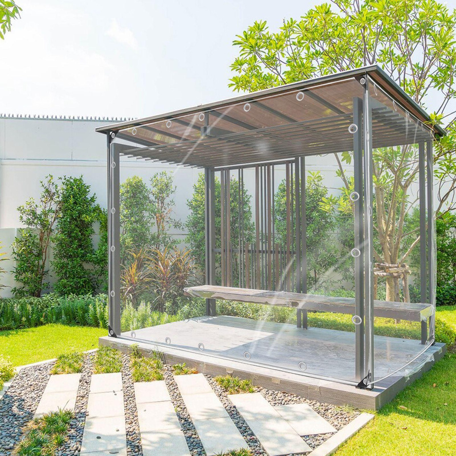 CosyHome Transparente Regenplane, verdickte und wasserabweisende Mehrzweckplane, Farbe: transparent, B x H: 140 x 190 cm - Bild 6