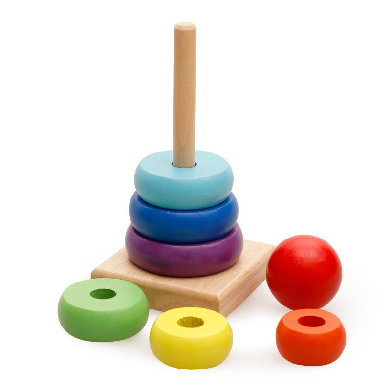 Yiran toy Regenbogenstapler Holz Bunt 1-3 Jahre - Bild 3