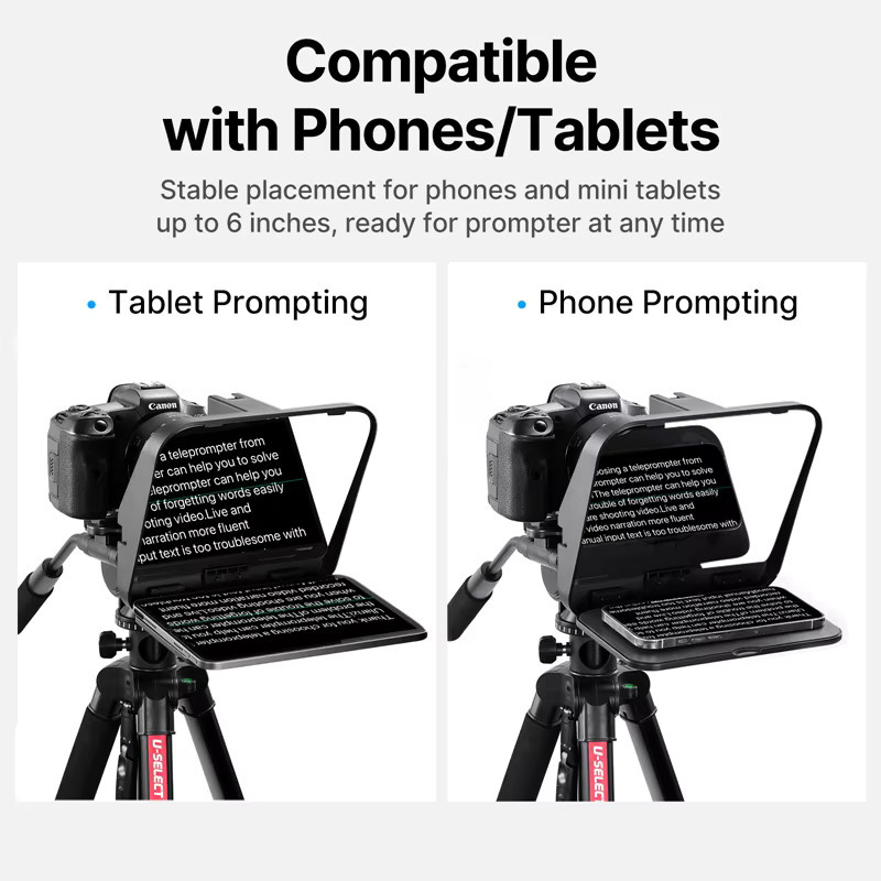 Ulanzi RT02 Tragbarer Mini-Teleprompter für Tablets, DSLR-Kameras und Smartphones - Bild 3