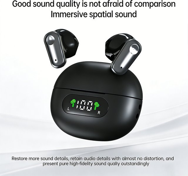 MEIYIXING DIGITAL TECHNOLOGY MINI520(LD)-TWS Kabellose Bluetooth-Gaming-Kopfhörer mit Mikrofon, Geräuschunterdrückung und High-Fidelity-Bass in Schwarz - Bild 1