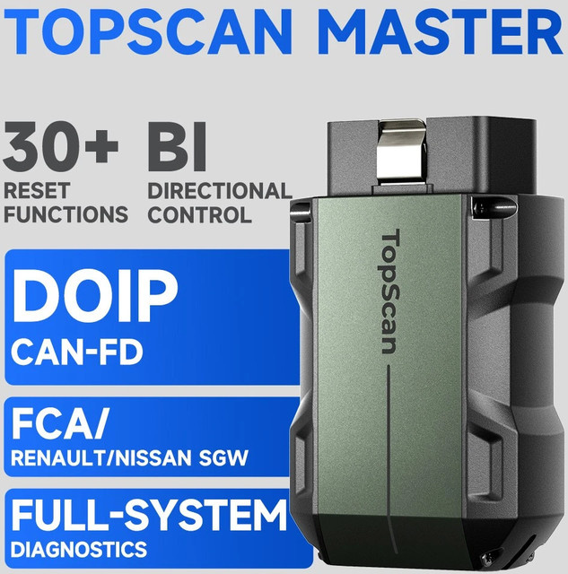 TOPDON TopScan Master Bidirektionaler Bluetooth-Scanner Vollsystem-Diagnosegerät für iOS und Android mit CAN-FD und DoIP sowie über 30 Funktionen - Bild 1