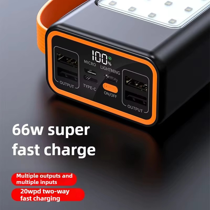 OnePlus Powerbank 50000 mAh Tragbares Outdoor-Ladegerät mit Zweiwege-Schnellladung, Dual-USB-Anschluss, LED-Licht und Wasserdichtigkeit in Weiß - Bild 2