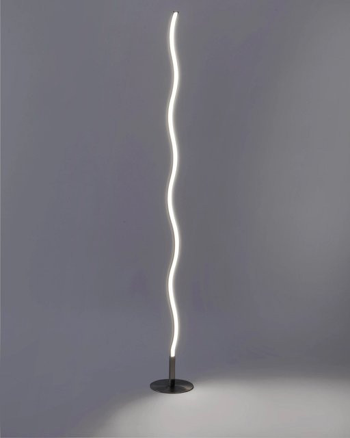 Just Light WAVE LED-Stehleuchte aus Stahl in Silber, Höhe: 120 cm - Bild 2
