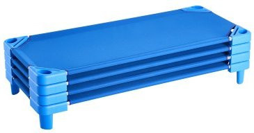 VEVOR Stapelbare Kinderreisebetten im 4er-Pack, Tragbare Kleinkind-Schlafmatratzen für Kita und Kindergarten, Farbe: Blau, Länge: 132 cm, Breite: 58 cm - Bild 1