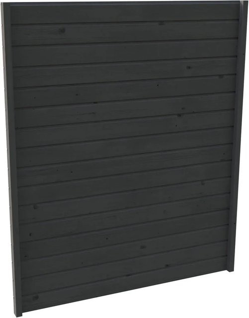 Skan Holz Seitenwand aus Fichte in Schiefergrau, B/H: 141 x 200 cm - Bild 1