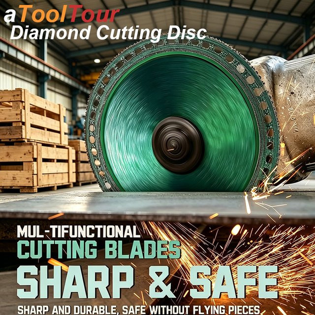 Multifunktionale Verbund-Diamant-Trennscheibe von Atoltour für Winkelschleifer zum Schneiden von Holz, Fliesen, Marmor, Keramik, Glas und PVC, grün - Bild 1