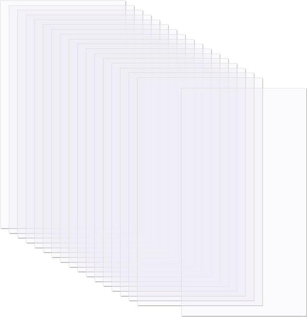 50 Stück transparente PET-Kunststofffolienbögen aus Acetat, hitzebeständig, Breite: 117,6 cm, Tiefe: 152,4 cm - Bild 1