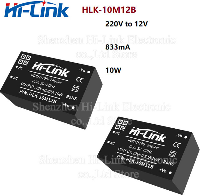 Bibikoo AC-DC Power Modul HLK Mini Isolation Schalter Netzteil 10 W in Schwarz - Bild 1