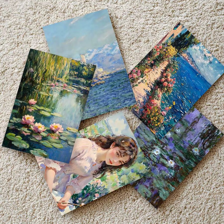 Wandaufkleber Claude Monet Kunstposter Wasserfestes Selbstklebe-Papier für Wanddekoration in Haus oder Bar - Bild 3