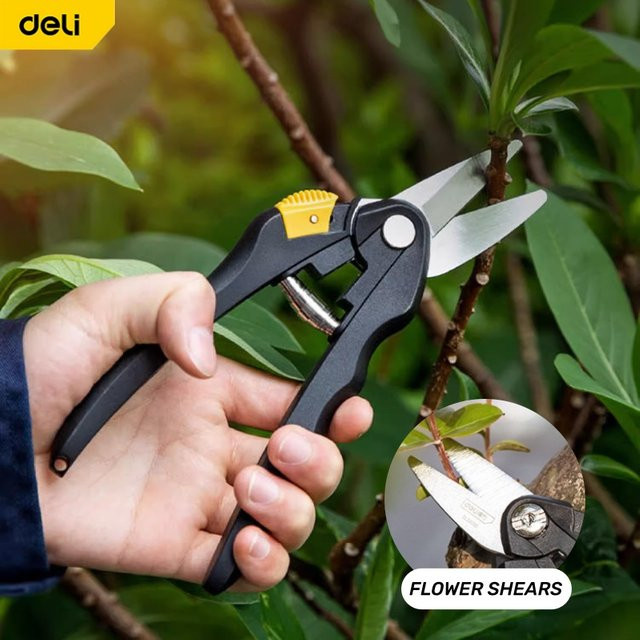 Deli Gartenschere aus Edelstahl in Schwarz, 20,32 cm für Obst und Topfzweige - Bild 1
