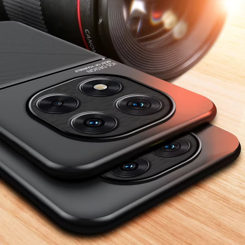 Magnetische Xiaomi Redmi Note 14 13 12 Pro Plus Handyhülle in matt und rutschfest, Farben: Rot oder Schwarz - Bild 3
