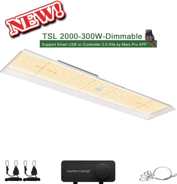 MARS HYDRO TSL2000 300W LED Pflanzenlampe Vollspektrum Dimmbare Pflanzenleuchte für Gemüse- und Blumenanbau - Bild 1
