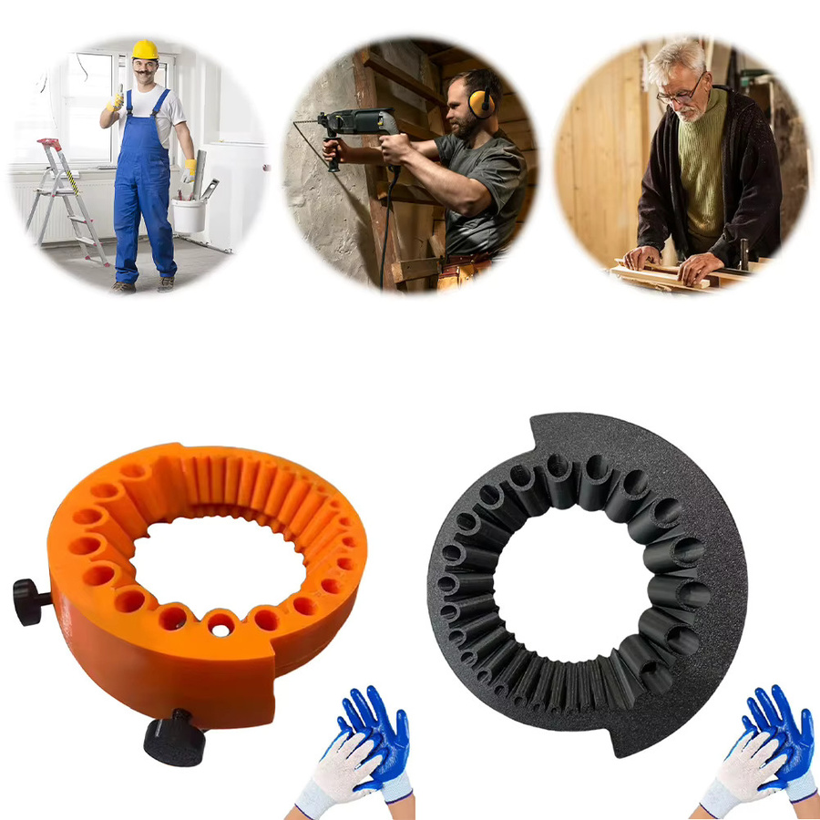 Mehrzweck Bohrer Schleif und Polierwerkzeug Set mit Schleifspitzen für Winkelgetriebe in Orange, 2-13mm - Bild 5