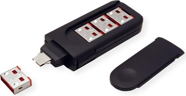 Roline USB Typ A Port Blocker Schnittstellenblockierung Schwarz - Bild 2
