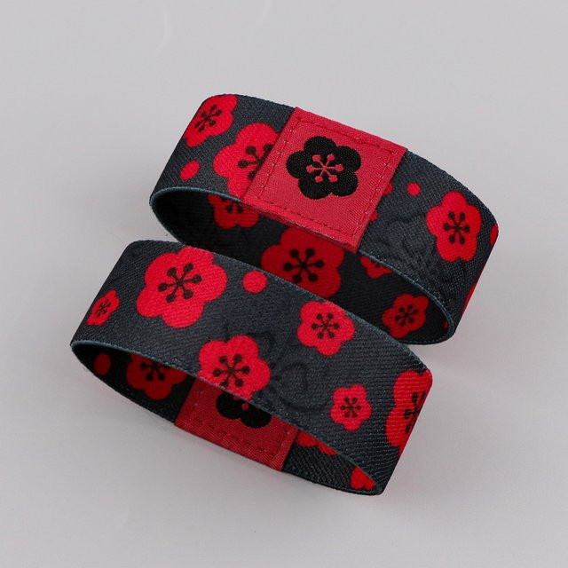 Ramulus Armband, Rote Blumen Kirschblüten, elastisch, Damen und Herren - Bild 1
