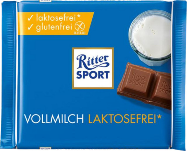 RITTER SPORT Vollmilch Laktosefrei Schokoladentafel 100 g - Bild 1