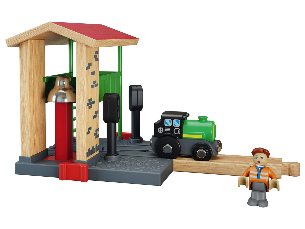 LUPILU Eisenbahn Lokschuppen Bahnhof Weichenhäuschen Verladestation - Bild 2