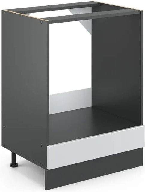 Vicco Herdumbauschrank R-Line Landhaus Weiß Anthrazit B: 60 cm, T: 60 cm, H: 81,6 cm - Bild 1