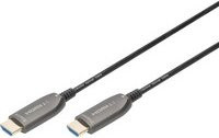 Digitus HDMI AOC Hybrid Glasfaserkabel in Schwarz, 15 m, unterstützt 8K Ultra HD - Bild 1
