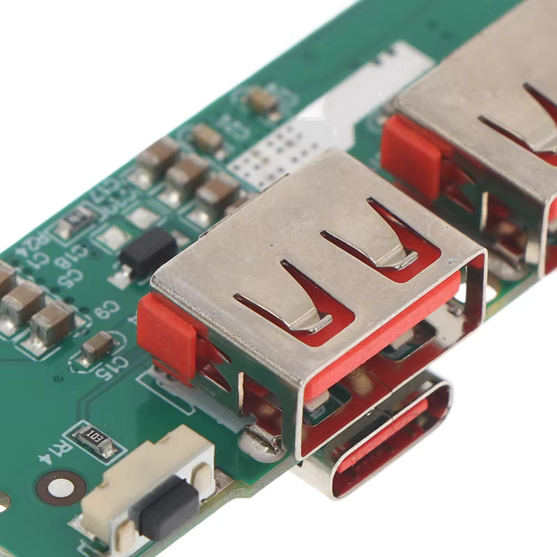 Gmarty Powerbank-Motherboard mit Digitalanzeige für ternäre Lithiumbatterien, Schnelllademodul mit PD und QC, 22,5W, Farbe: Grün - Bild 2