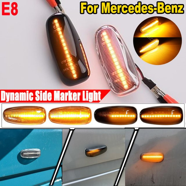 2er-Set LED-Seitenmarkierungsleuchten Blinker Wiederholerleuchten für Mercedes Benz Sprinter W901 W905 und W210 S210 von Malcayang - Bild 1