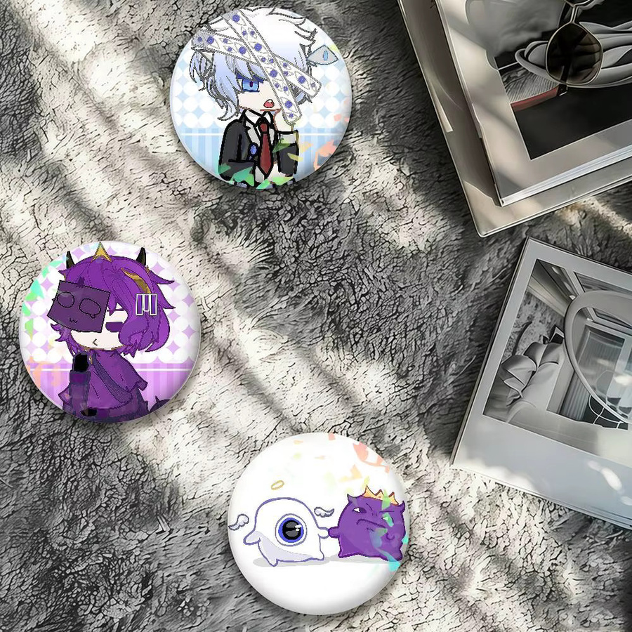 Wemmbu Eggchan Tax Duo Laser-Abzeichen-Pins, Bunt - Bild 2