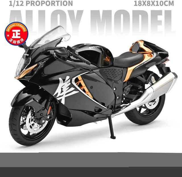 Linyi toy car Suzuki Hayabusa Gsx-1300R Sportmotorrad Modell, 1:12, mit Sound und Licht, ab 14 Jahren - Bild 1