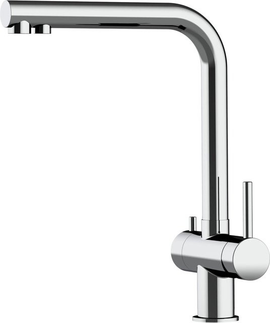Vizio Küchenarmatur aus Edelstahl mit 3-Wege-Niederdruckfunktion, 360 Grad schwenkbarer Auslauf, Farbe Silber/Chrom - Bild 1