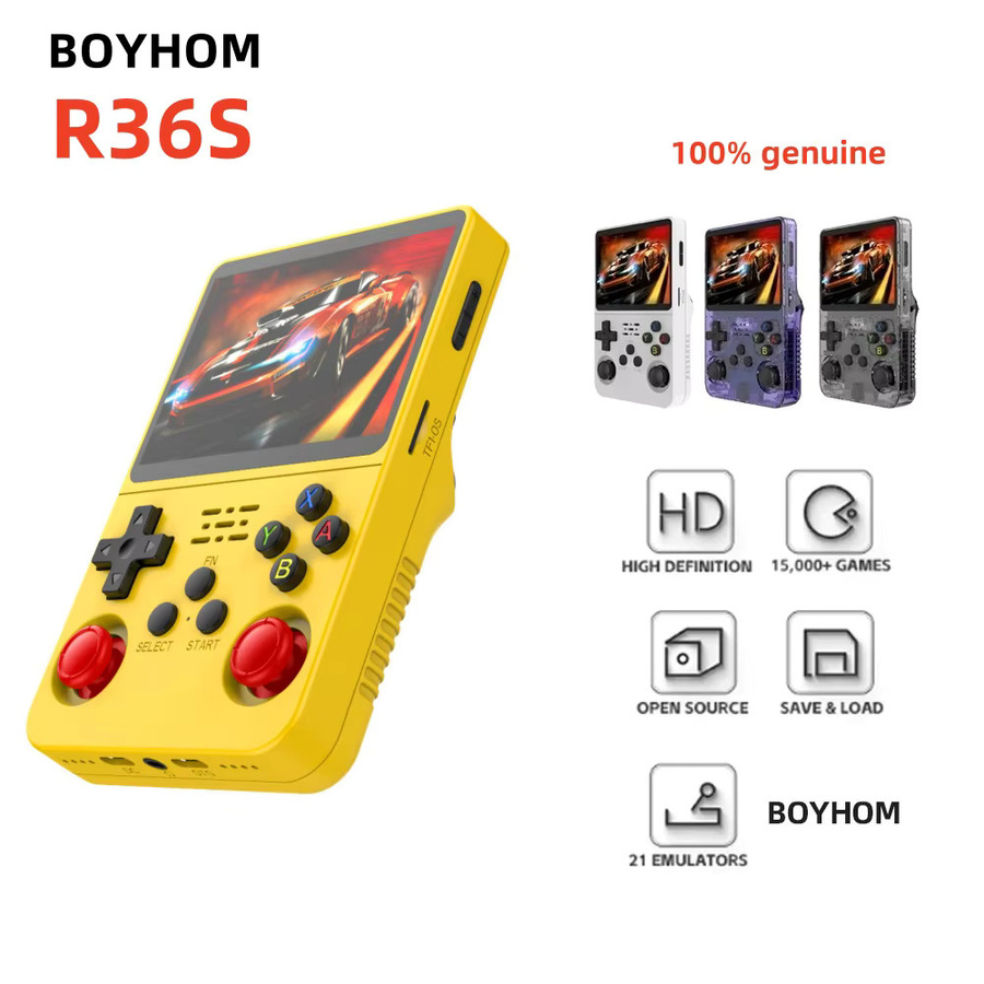 BOYHOM R36S Retro Handheld-Spielkonsole mit 3,5 Zoll IPS-Bildschirm in Grün - Bild 7