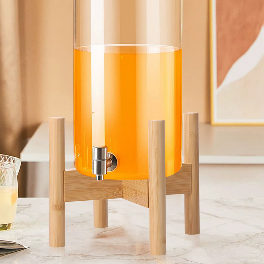 Willstar 2er-Set Getränke-Dispenser-Ständer aus Holz in Braun, verstellbare Halter für Wasserkrüge oder Blumentöpfe und Bonsai-Displays - Bild 2