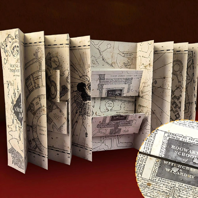 Harry Potter Marauder's Map Wizarding World Treasure Hunt Maps Collection, Pappe / Karton, 18+ - Bild 1