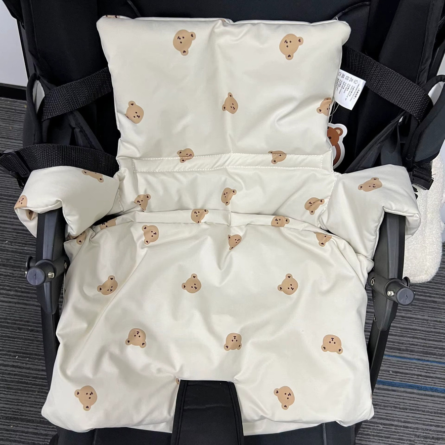 Rutschfestes Baby Esszimmerstuhl Kissen aus reiner Baumwolle in Weiß, waschbar - Bild 2
