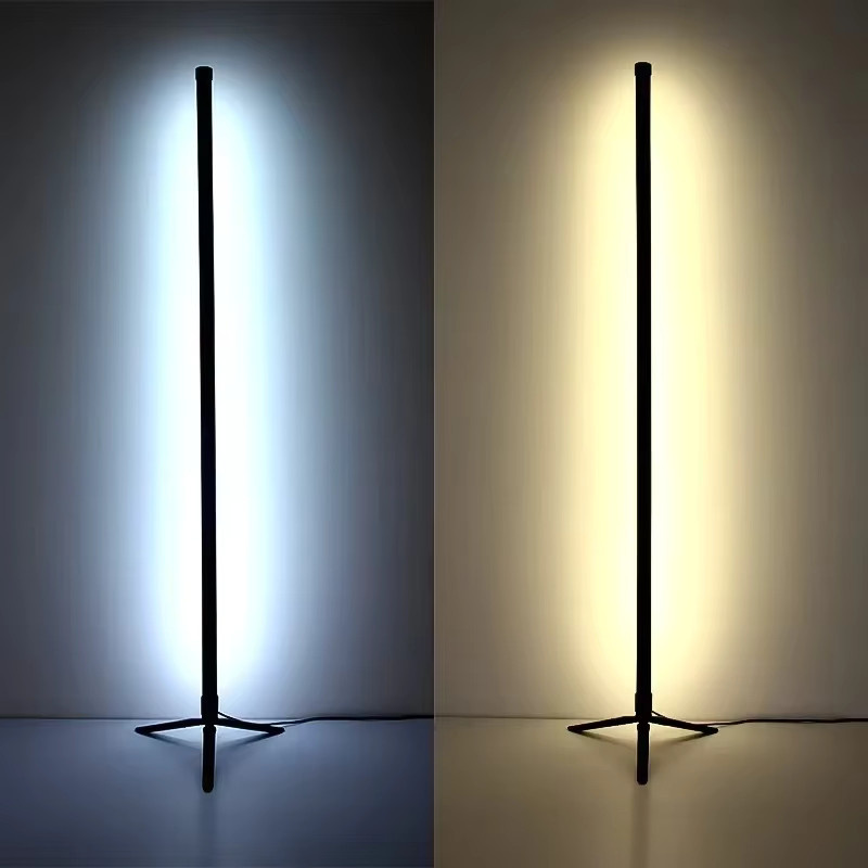 Moderne RGB-LED-Stehlampe in Schwarz mit App-Steuerung und Dimmfunktion für dein Schlafzimmer oder die Innenecke - Bild 2