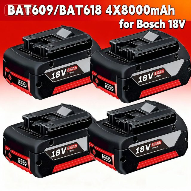 Bosch Ersatz Akku 18 V 8,0 Ah in Schwarz für GBA GSR GSB BAT618 BAT609 BAT620 - Bild 1