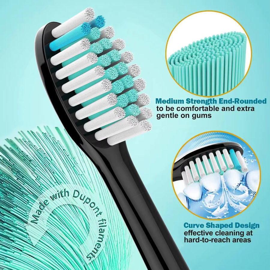 Philips Ersatzbürstenköpfe kompatibel mit Sonicare DiamondClean, Schwarz - Bild 4